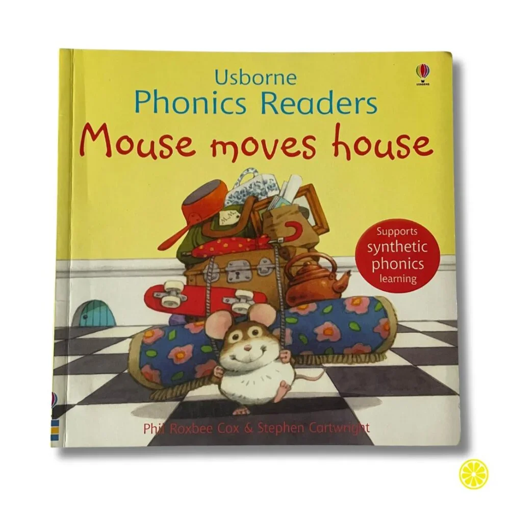 🍋 4/$20 Mouse Moves House Usborne Phonics Reader | Kids Books Childrens Books - Picture 2 of 7